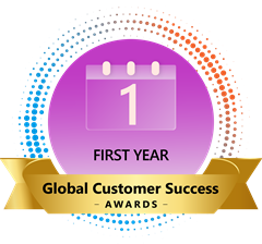 Global Customer Success First Year Award medallion